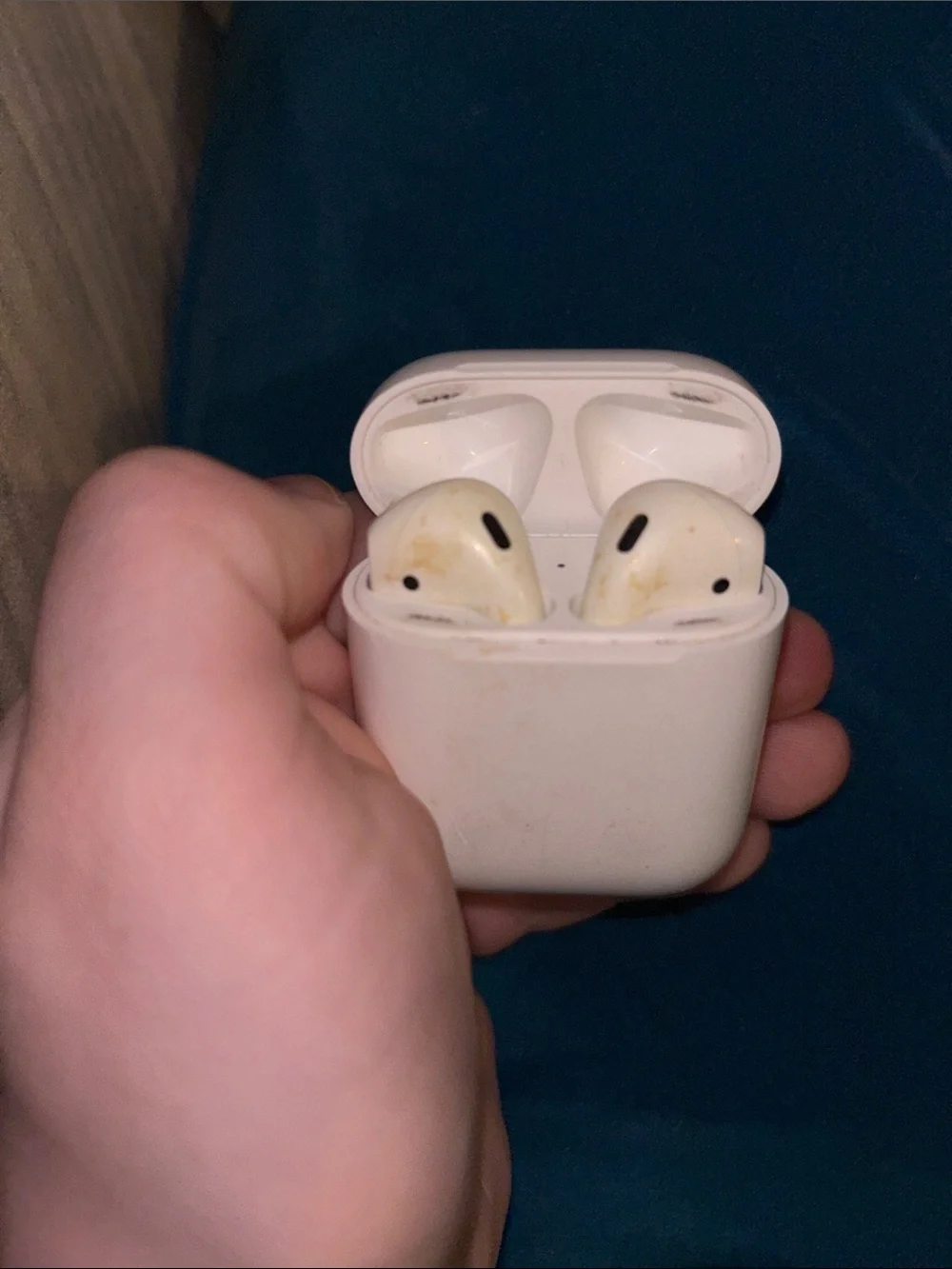 Apple White Earbud Headphones with Charging Case